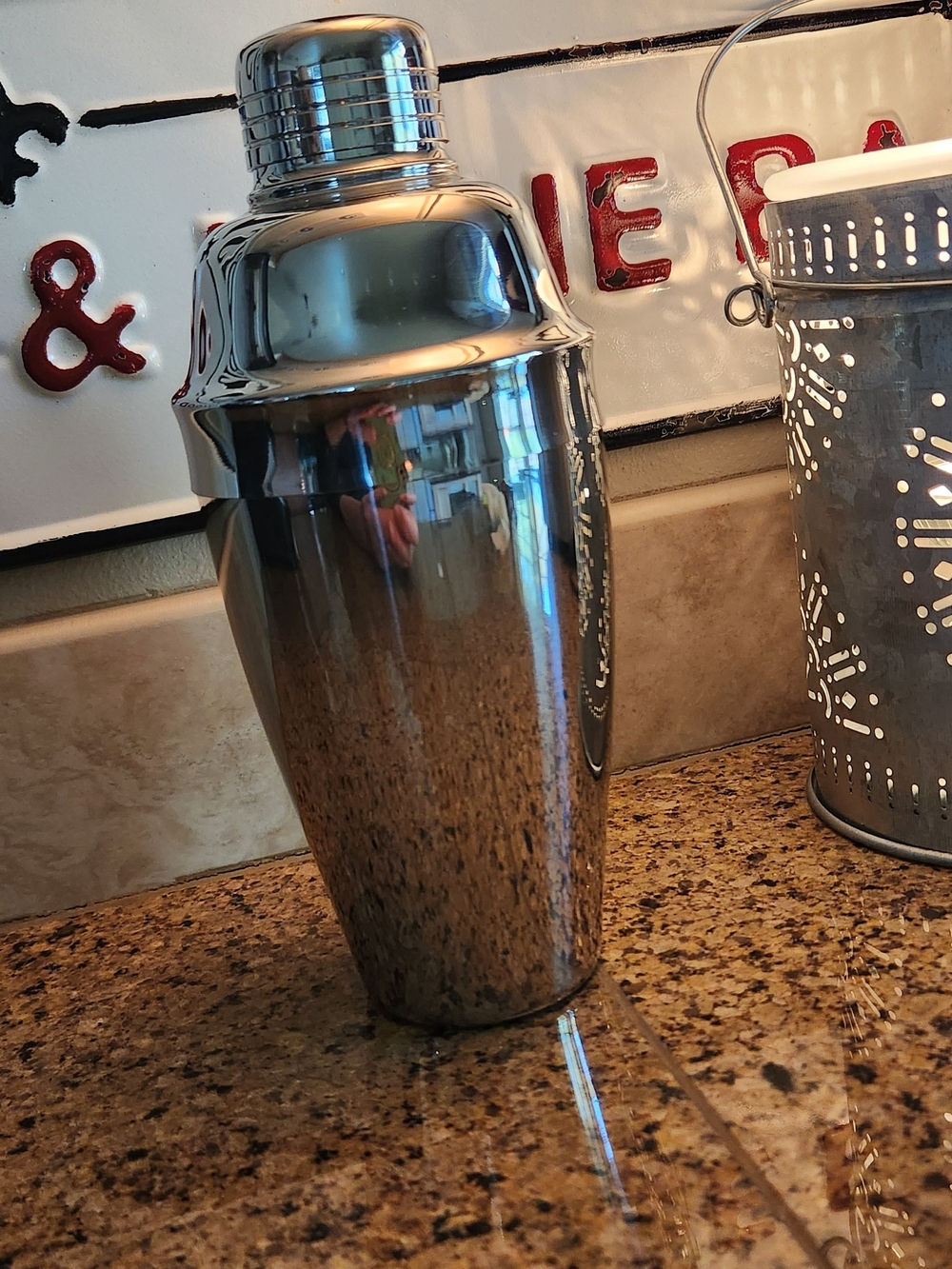 Stainless Steel Cocktail Shaker - Polished Silver